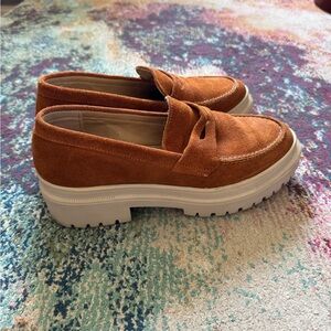 Patina Portland Leather Rust Penny Loafers